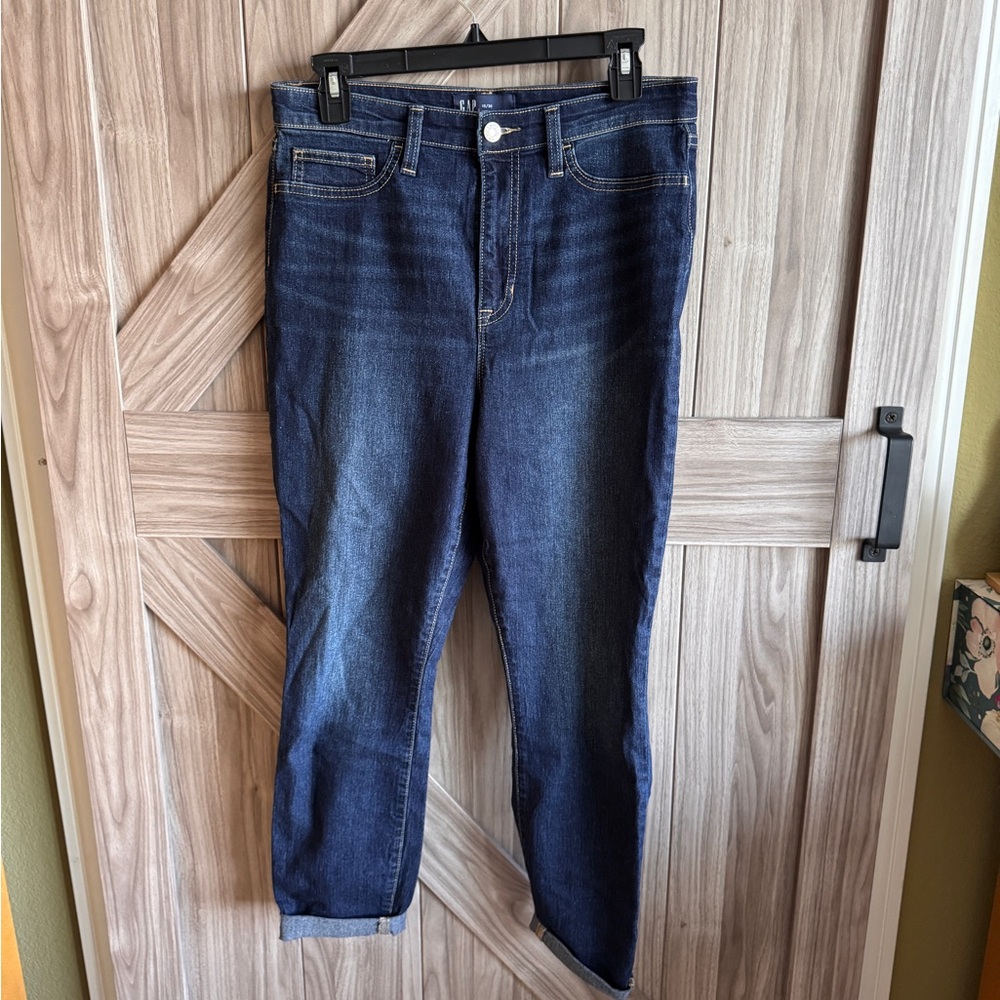 GAP Women's High Rise Denim Jeggings - Deep Blue